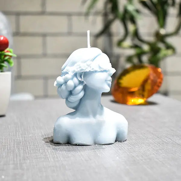 Blind Folded Lady Candle