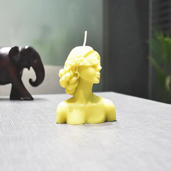 Blind Folded Lady Candle
