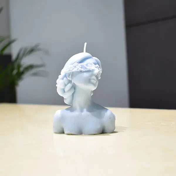 Blind Folded Lady Candle