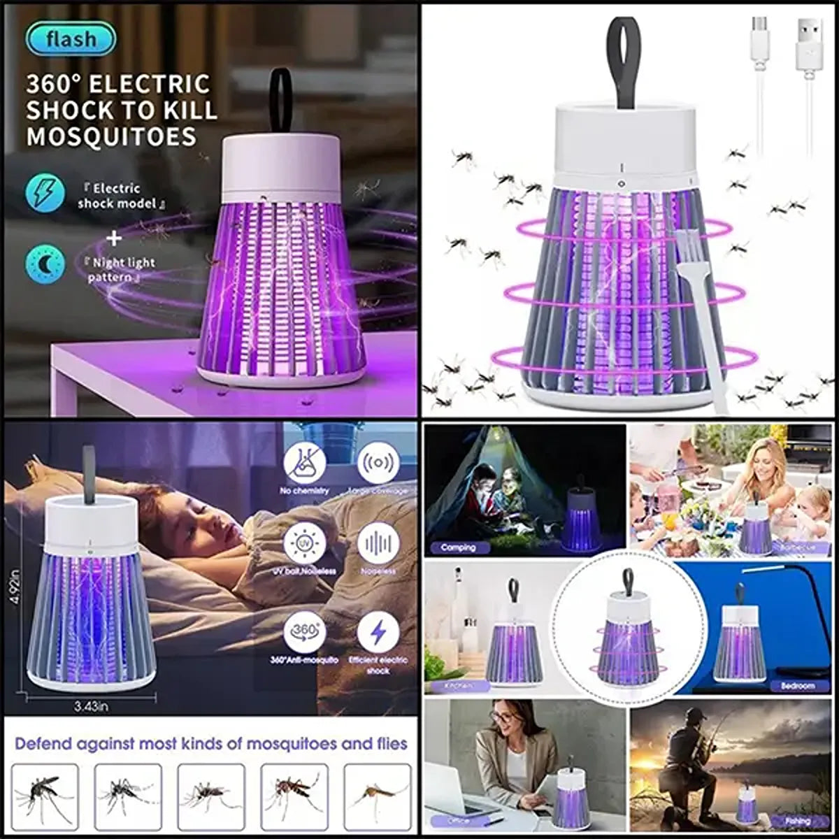 Electric Shock Mosquito Killing Lamp