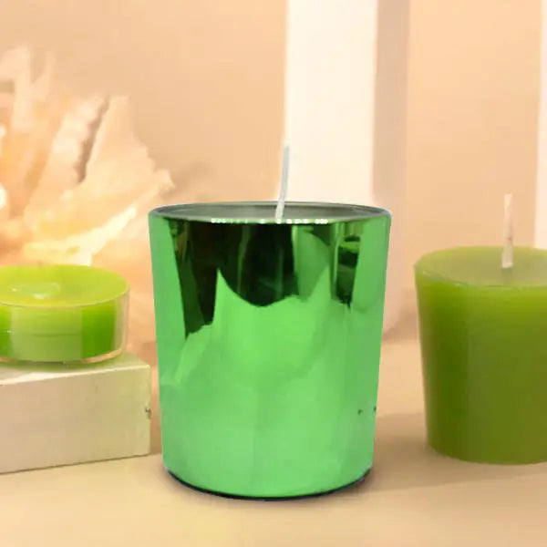 Green Glass Jar Candle
