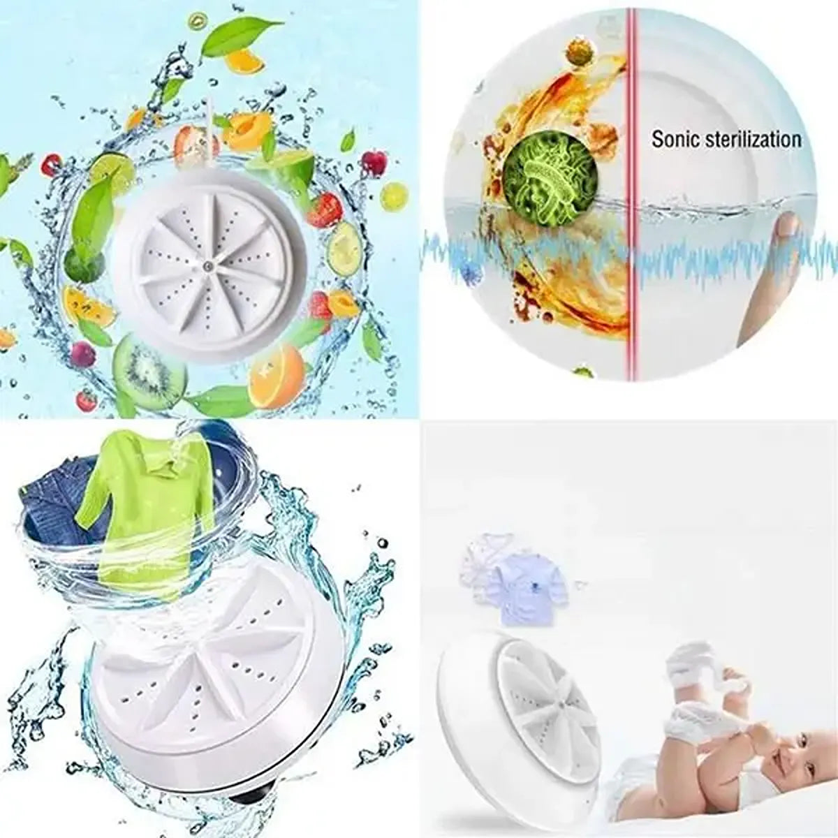 Mini USB Turbine Washing Machine
