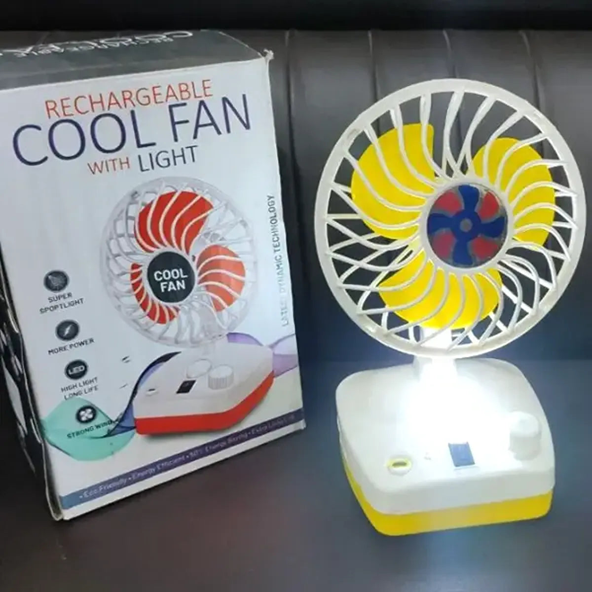 Rechargeable Cool Fan With Light