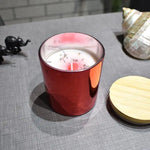 Red Glass Jar Candle