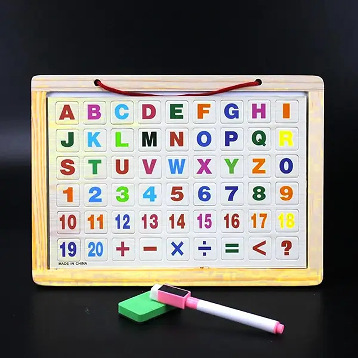 White & Black Board with Magnetic Alphabets & Nos.